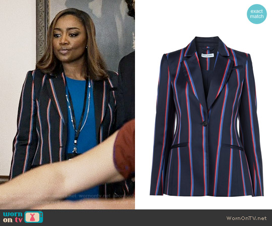 Altuzarra Striped Blazer worn by Daisy Grant (Patina Miller) on Madam Secretary