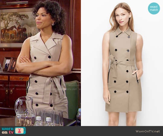 Ann Taylor Trench Dress worn by Maya Avant (Karla Mosley) on The Bold and the Beautiful