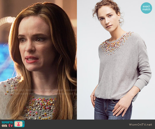Anthropologie Knotted Confetti Pullover worn by Caitlin Snow (Danielle Panabaker) on The Flash