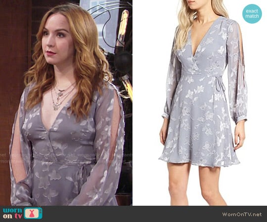 ASTR Burnout Wrap Dress worn by Mariah Copeland (Camryn Grimes) on The Young and the Restless