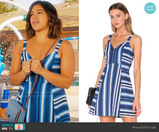 Bcbgeneration Nautical Print Dress worn by Jane Villanueva (Gina Rodriguez) on Jane the Virgin