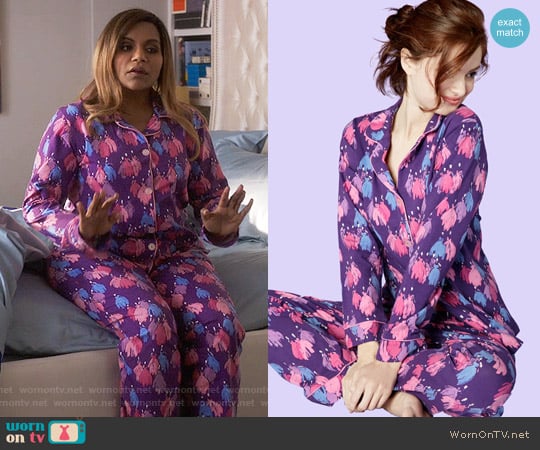 BedHead Classic PJ Set in Belle of the Ball worn by Mindy Lahiri (Mindy Kaling) on The Mindy Project