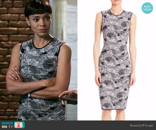 Camille Saroyan wearing the Sleeveless Graphic Dress by Carven - Bones The  Master in the Slop