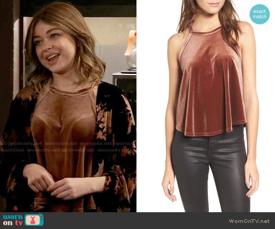 Chloe & Katie Velvet Swing Tank worn by Haley Dunphy (Sarah Hyland) on Modern Family