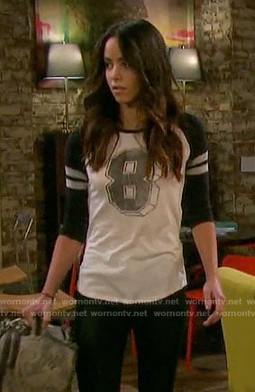 Ciara's 8 varsity tee on Days of our Lives