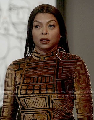 Cookie’s gold velvet midi dress on Empire