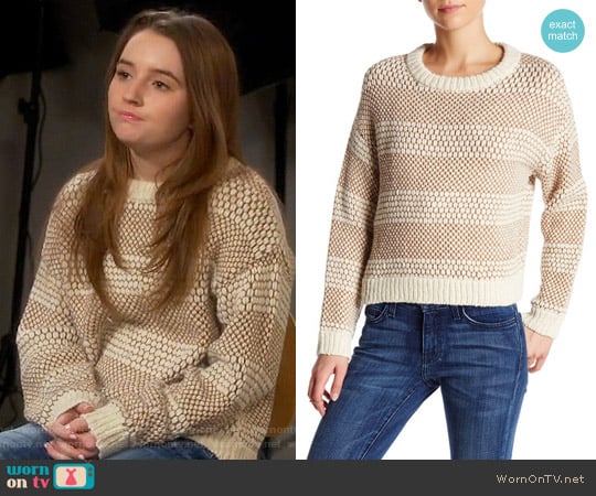 Current Elliott Mixed Stitch Sweater worn by Eve Baxter (Kaitlyn Dever) on Last Man Standing