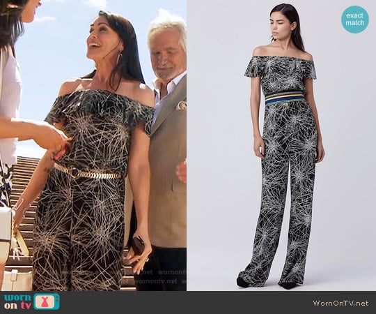 Diane von Furstenberg Adele Jumpsuit worn by Quinn Fuller (Rena Sofer) on The Bold and the Beautiful