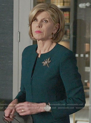 Diane's teal jacket on The Good Fight