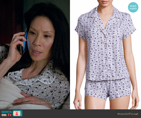 Eberjey Nightingale Short Pajamas worn by Joan Watson (Lucy Liu) on Elementary