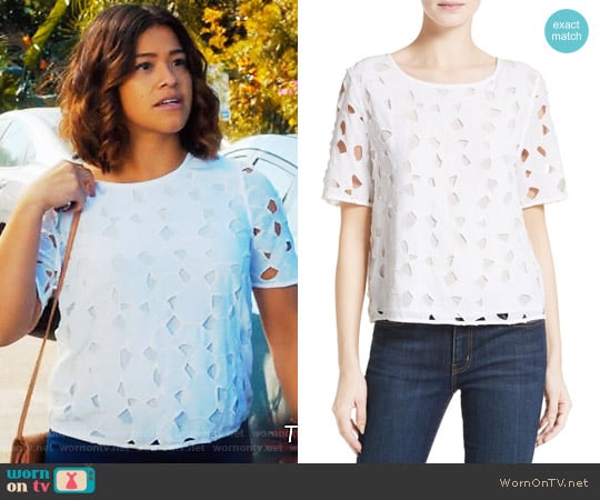 Equipment Brynn Top worn by Jane Villanueva (Gina Rodriguez) on Jane the Virgin