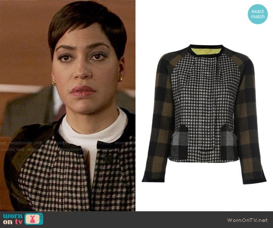 Etro Gingham Check Jacket worn by Lucca Quinn (Cush Jumbo) on The Good Fight