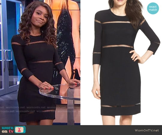 French Connection Danni Ladder Knit Dress worn by Zuri Hall on E! News