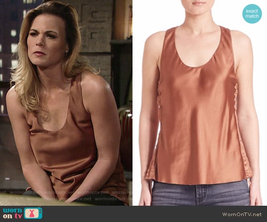 Helmut Lang Silk Tank Top worn by Phyllis Newman (Gina Tognoni) on The Young and the Restless