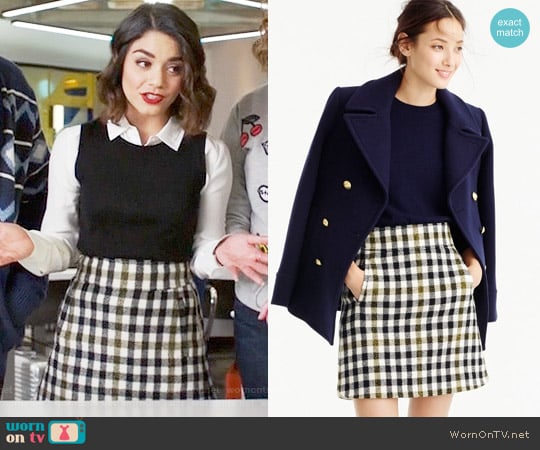 J. Crew Mini Skirt in Oxford Check worn by Emily Locke (Vanessa Hudgens) on Powerless