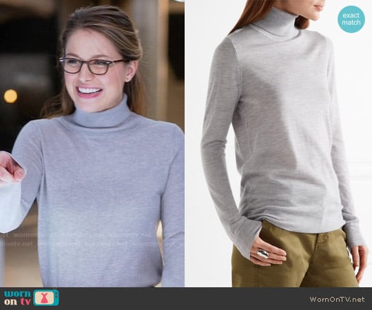 J. Crew Cashmere Turtleneck Sweater worn by Kara Danvers (Melissa Benoist) on Supergirl