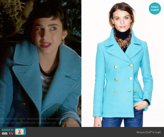 J. Crew Majesty Peacoat worn by Mandy Baxter ( Molly Ephraim) on Last Man Standing