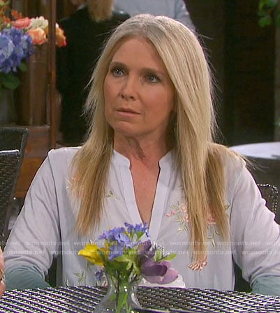 Jennifer’s ombre embroidered top on Days of our Lives