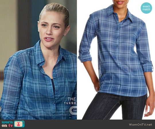 Joe Fresh Plaid Popover worn by Betty Cooper (Lili Reinhart) on Riverdale