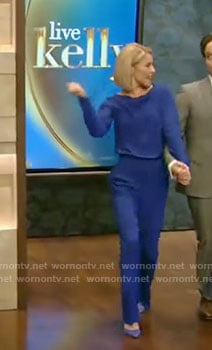 Kelly’s blue jumpsuit on Live With Kelly