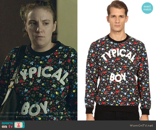 Love Moschino Typical Boy Sweatshirt worn by Hannah Horvath (Lena Dunham) on Girls