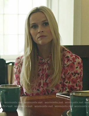 Madeline’s pink floral blouse on Big Little Lies