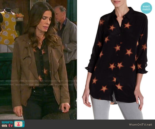 MiH Jeans Star Print Blouse worn by Hope Williams (Kristian Alfonso) on Days of our Lives