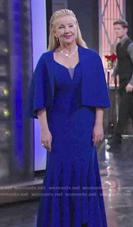 Nikki's blue caped gown at the Opera on The Young and the Restless