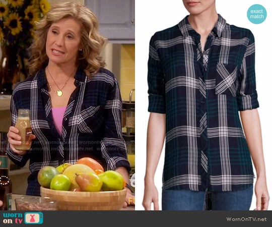 Rails Hunter Shirt in Indigo Emerald worn by Vanessa Baxter (Nancy Travis) on Last Man Standing