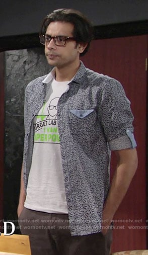 Ravi’s Superpowers graphic t-shirt on The Young and the Restless