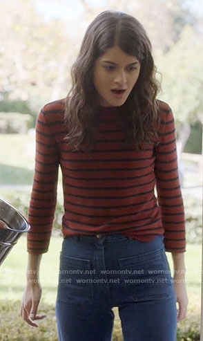 Sabrina’s red striped sweater on The Mick