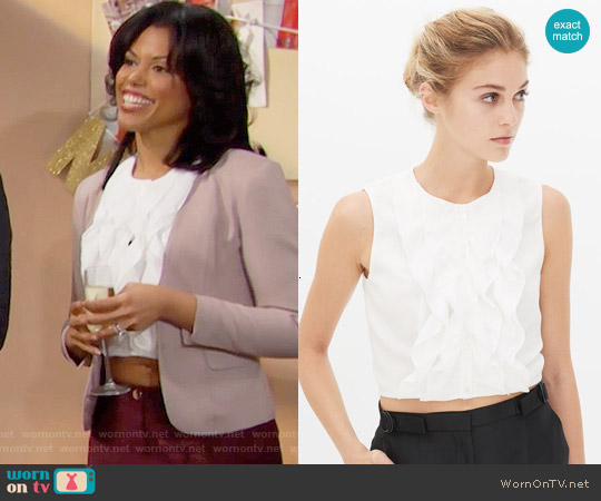 Sandro Edith Top worn by Maya Avant (Karla Mosley) on The Bold and the Beautiful