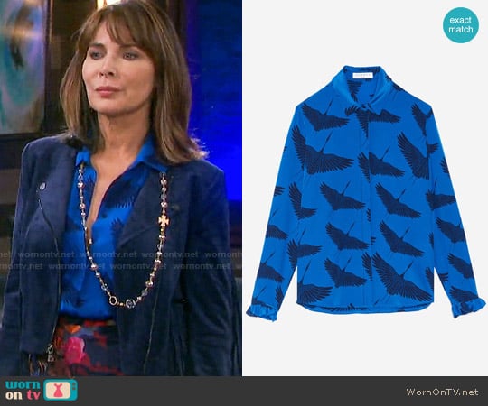 Sandro Lena Shirt worn by Kate Roberts (Lauren Koslow) on Days of our Lives