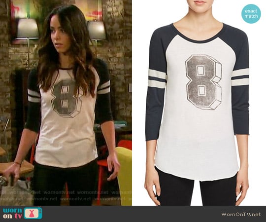 Signorelli Varsity 8 Raglan Tee worn by Ciara Brady (Victoria Konefal) on Days of our Lives