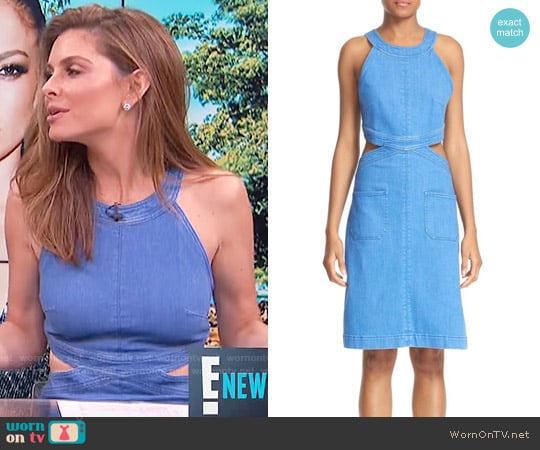 Stella McCartney Denim Cutout Dress worn by Maria Menounos on E! News