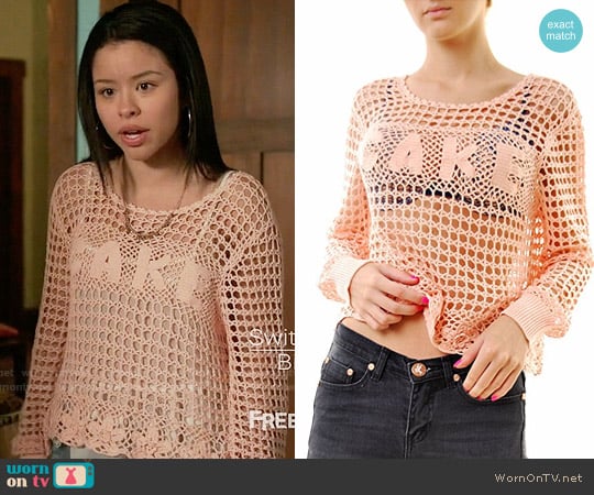 Wildfox Wynona Cake Crochet Sweater worn by Mariana Foster (Cierra Ramirez) on The Fosters