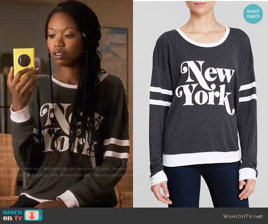 Wildfox New York Sweatshirt worn by Tamra (Xosha Roquemore) on The Mindy Project