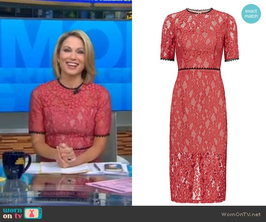 Remi Midi Lace Dress by Alexis worn by Amy Robach on Good Morning America