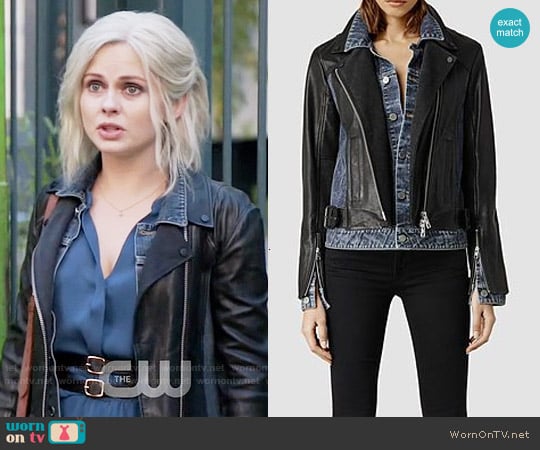 All Saints Frame Leather Biker Jacket worn by Liv Moore (Rose McIver) on iZombie