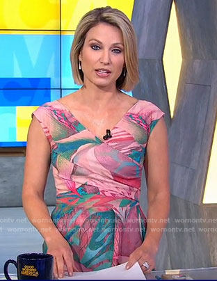 Amy’s pink and green floral dress on Good Morning America