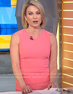 Amy's pink sleeveless dress on Good Morning America