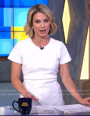 Amy’s white short sleeve dress on Good Morning America