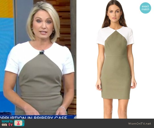 Short Sleeve Tailored Shift Dress by Diane von Furstenberg worn by Amy Robach on Good Morning America