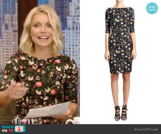 WornOnTV: Kelly’s black floral print dress on Live With Kelly | Kelly ...