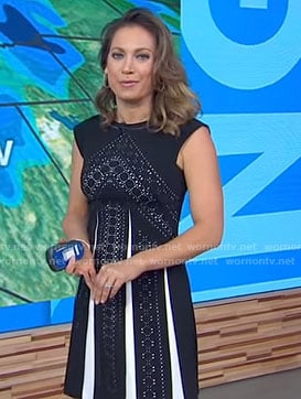 Ginger’s black lace a-line dress on Good Morning America