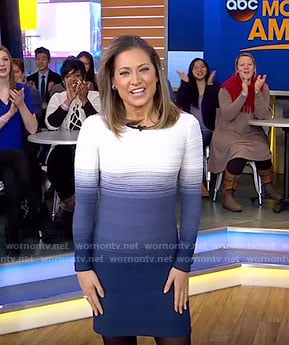 Ginger’s ombre mini dress on Good Morning America