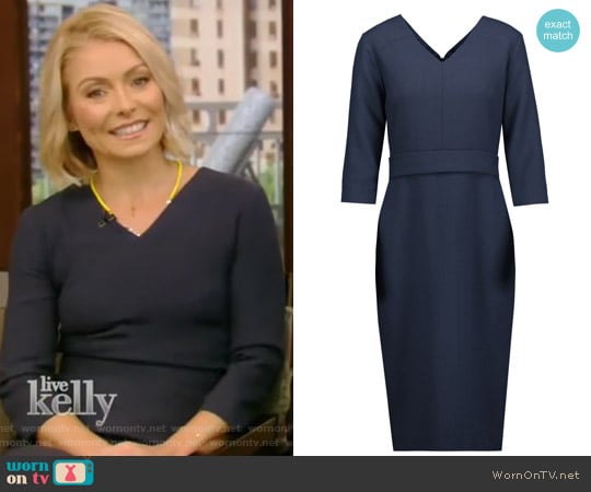 Bentley wool-crepe dress by Goat worn by Kelly Ripa on Live with Kelly and Mark