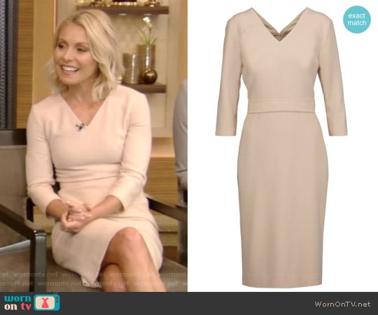 Bentley wool-crepe dress by Goat worn by Kelly Ripa on Live with Kelly and Mark