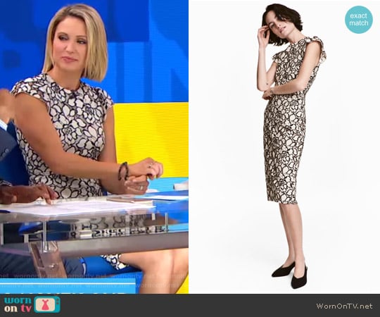 Jacquard-weave Dress by H&M worn by Amy Robach on Good Morning America