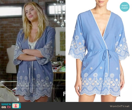 In Bloom by Jonquil Embroidered Cotton Robe worn by Hanna Marin (Ashley Benson) on Pretty Little Liars